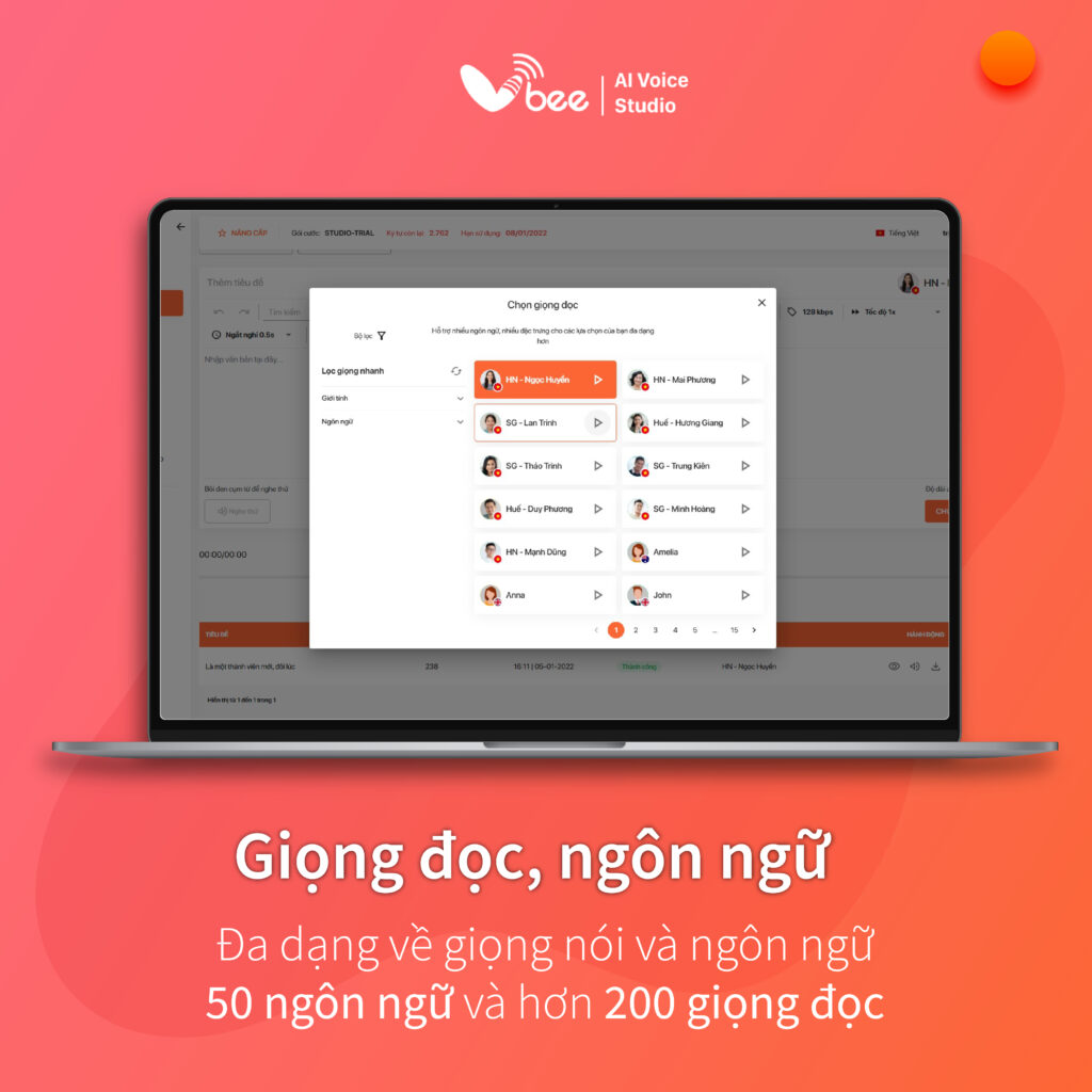 chuyen van ban thanh giong noi, giọng nói AI tiếng Việt